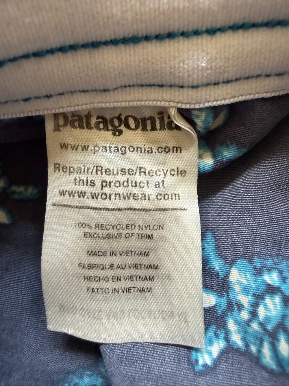 Patagonia XXS Baggies Shorts Blue Turtle Print Recycled Nylon Women’s Outdoor - Picture 6 of 10